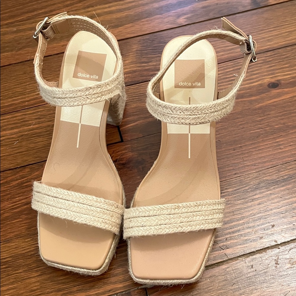 Dolce Vita Arnela Heeled Platform Sandals Size 7.5 - Picture 2 of 5
